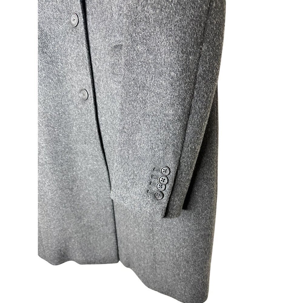 J.Crew‎ Coat Womens Size 10 Gray Tall Long Wool Cashmere Blend Lined - Picture 4 of 11